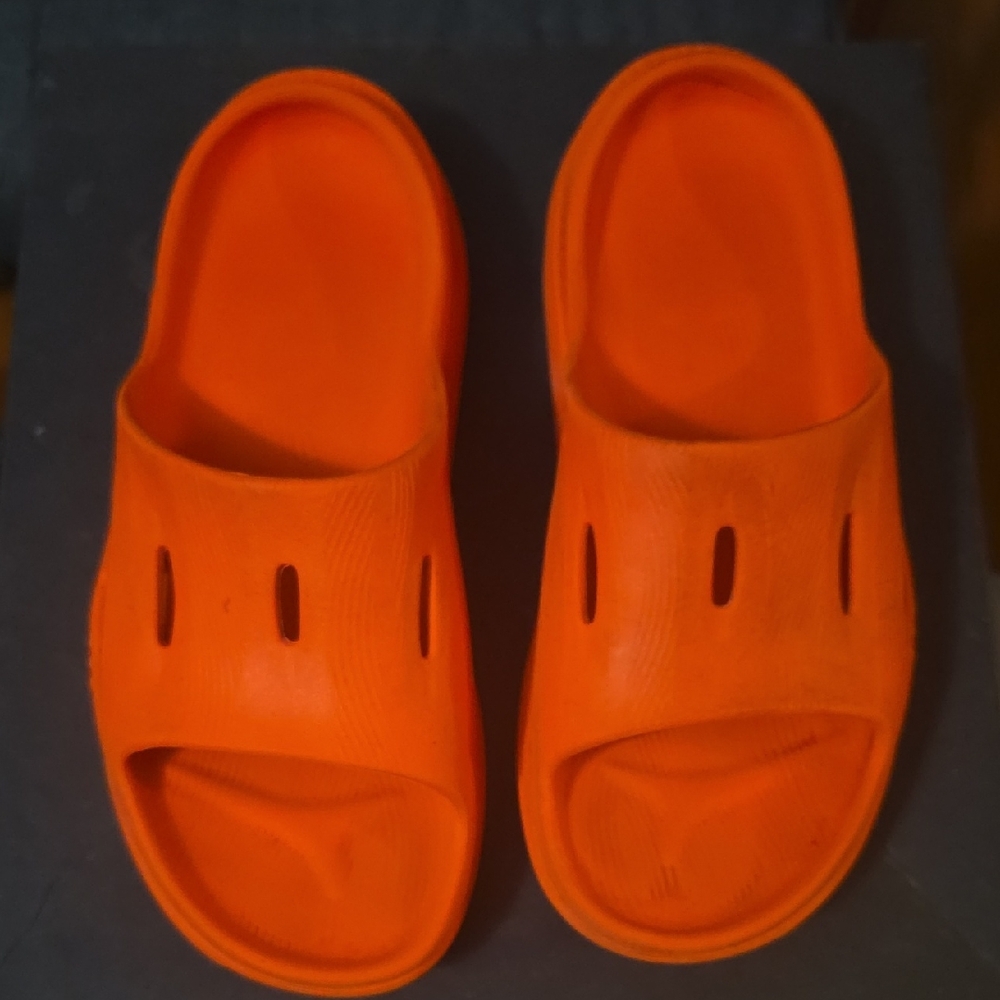 Hoka Orange Slip-On Slide Sandals